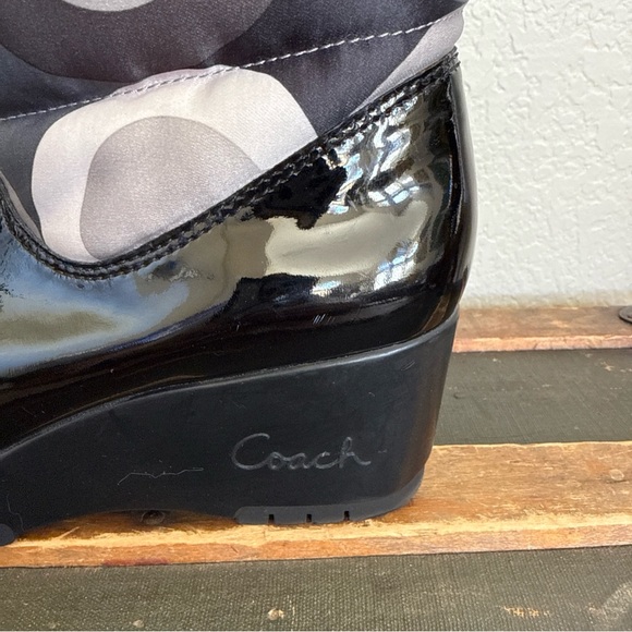 Coach Optic Art Charm Signature Logo Puffer Winter Boots Women’s Sz 9 - Picture 4 of 13